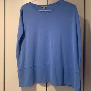 COS Blue Poncho Top